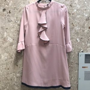 Zara pink ruffle dress